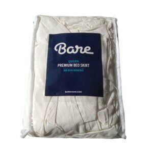Bare Queen Premium Bed Skirt 1800 Ultra Microfiber Ivory
